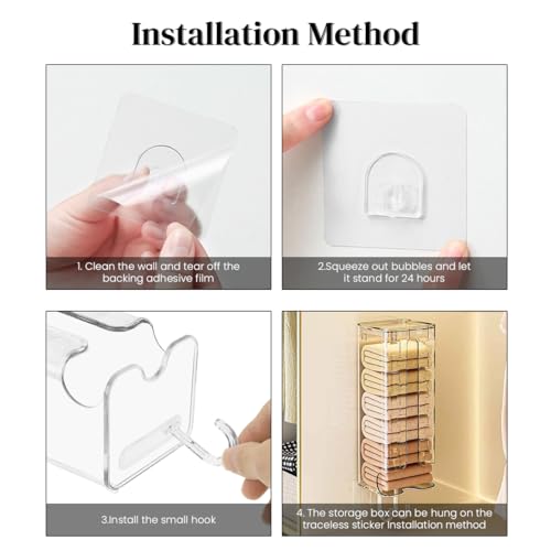 HASTHIP® 2PCS Wall Mount Clear Acrylic Sock & Underwear Drawer Organizer, Self-Adhesive Hanging Storage Box for Lingerie, Ties, Scarves, Clothes Space Saving Wardrobe Shelf, Transparent, Multipurpose HASTHIP® 2PCS Wall Mount Clear Acrylic Sock & Underwear Drawer Organizer, Self-Adhesive Hanging Storage Box for Lingerie, Ties, Scarves, Clothes Space Saving Wardrobe Shelf, Transparent, Multipurpose